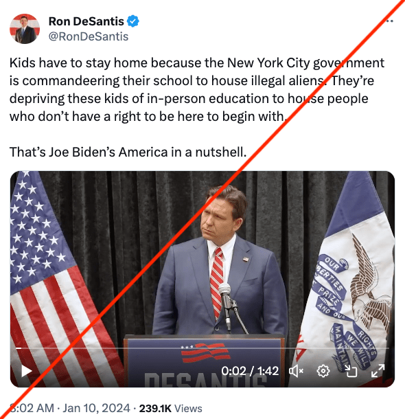 移民因恶劣天气的紧急事件被迁往高中体育馆，迁移是暂时的。移民们总共在学校停留的时间不足12小时。该高中确实改为线上授课一天，但在次日恢复了面授。